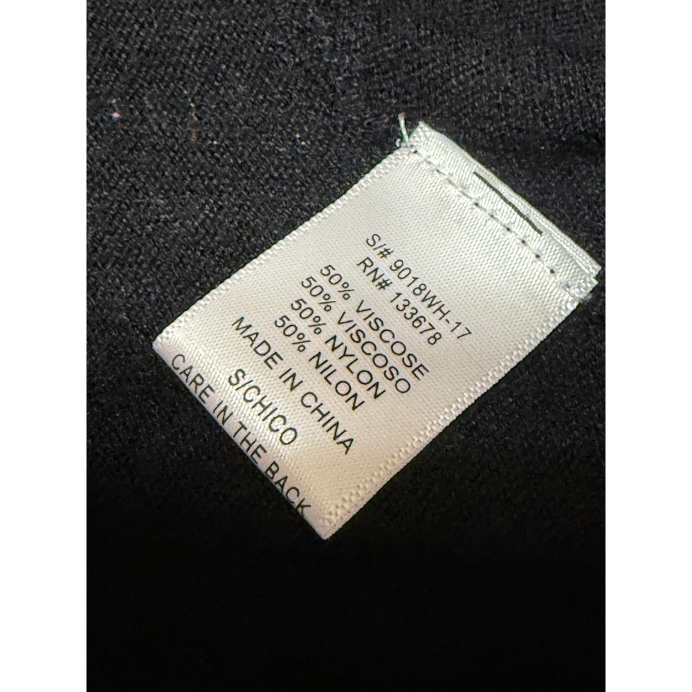 2Sable Sweater, Women's Size Small, Black, Open Cardigan, Frayed, Long Sleeve - Picture 8 of 10